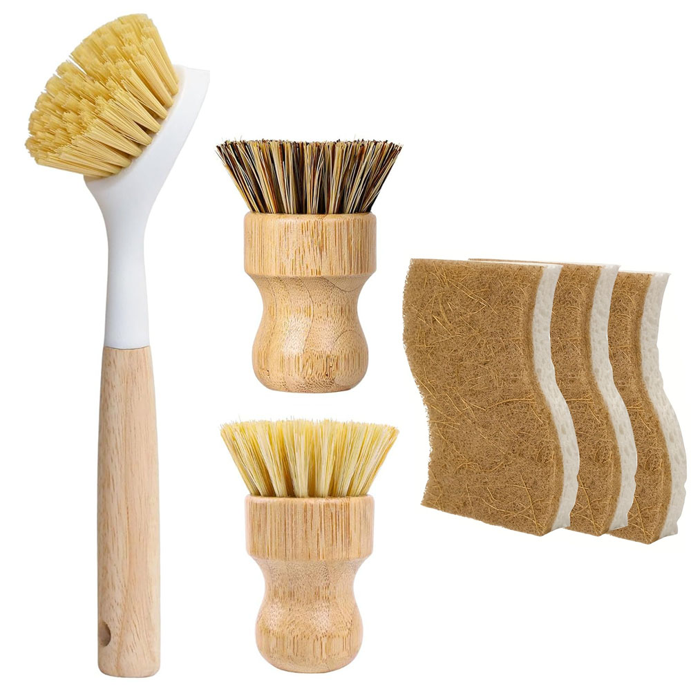 Dish Brush Bamboo - Набор из 6 бамбуковых щеток и