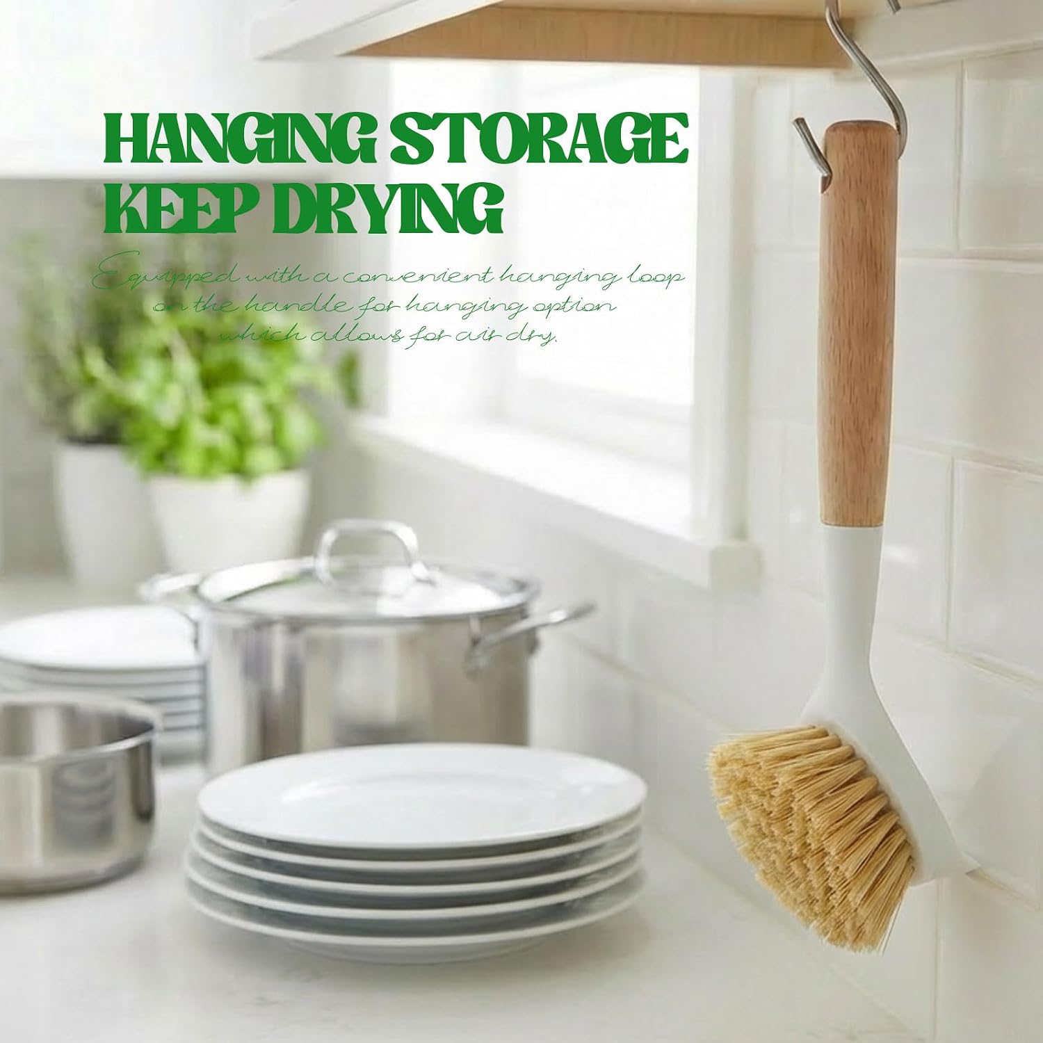 Набор из 6 бамбуковых щеток и  – обзор и цена Dish Brush Bamboo
