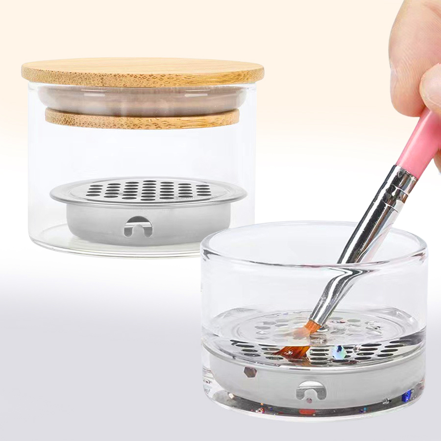 Чаша для мытья кистей для нейл – обзор и цена Dish Brush Bamboo